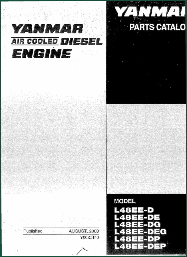 Yanmar L48EE-D, L48EE-DE, L48EE-DG, L48EE-DEG, L48EE-DP 2000 Parts Catalog