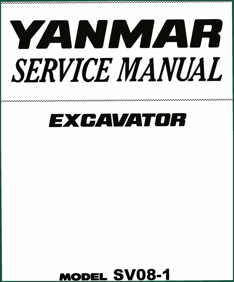 Yanmar SV08-1 Service Manual – Factory Specs for Excavator Repair