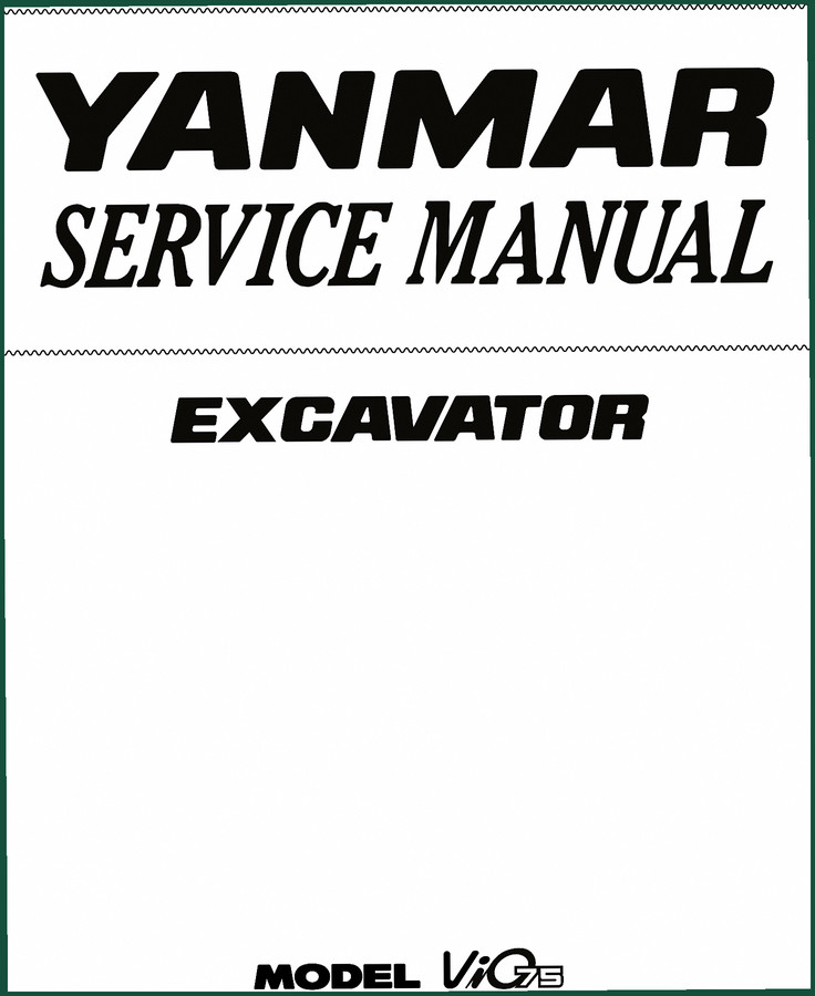 Yanmar ViO35 Service Manual (556 Pages) – Factory Excavator Specs