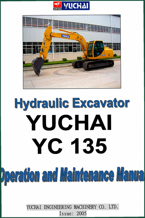 Yuchai YC 135 2005 Operators Manual – Factory Specs for Excavator
