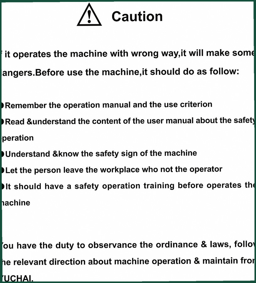 Yuchai YC55SR Operators Manual – 153 Pages of Factory Specs