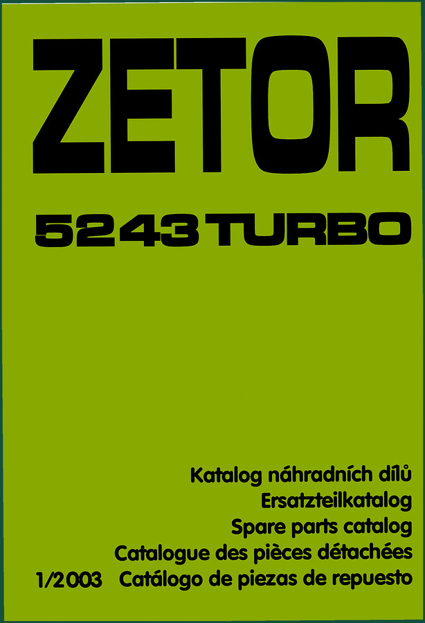 Zetor 5243 TURBO 2003 Parts Catalog – OEM Factory Component ID