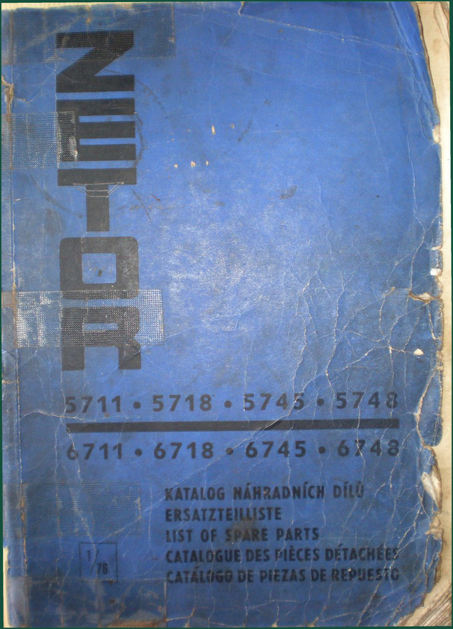 Zetor 5711, 5718, 5745, 5748, 6711 1976 Parts Catalog – OEM Factory Documentation