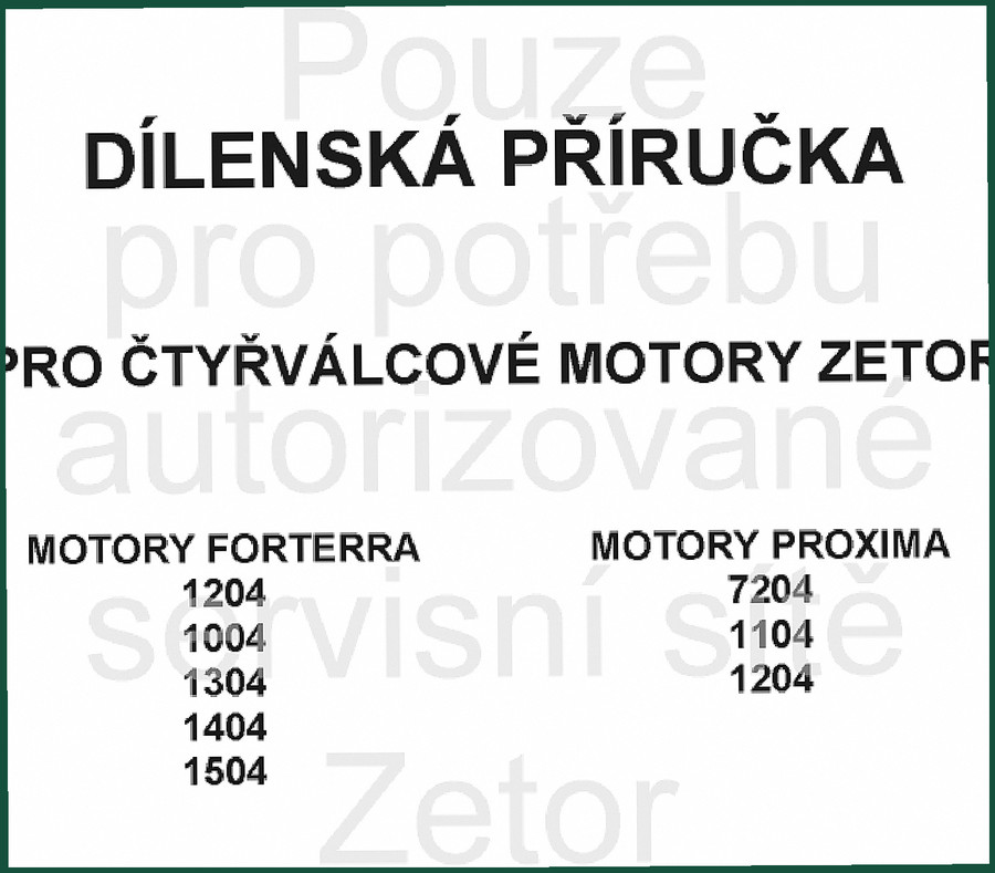 Zetor FORTERRA 1204–1504 Workshop Manual – Official Specs