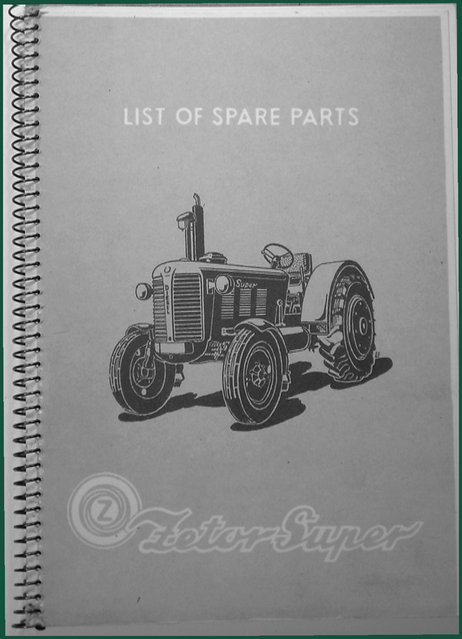 Zetor Super Parts Catalog – 102 Pages OEM Component Identification