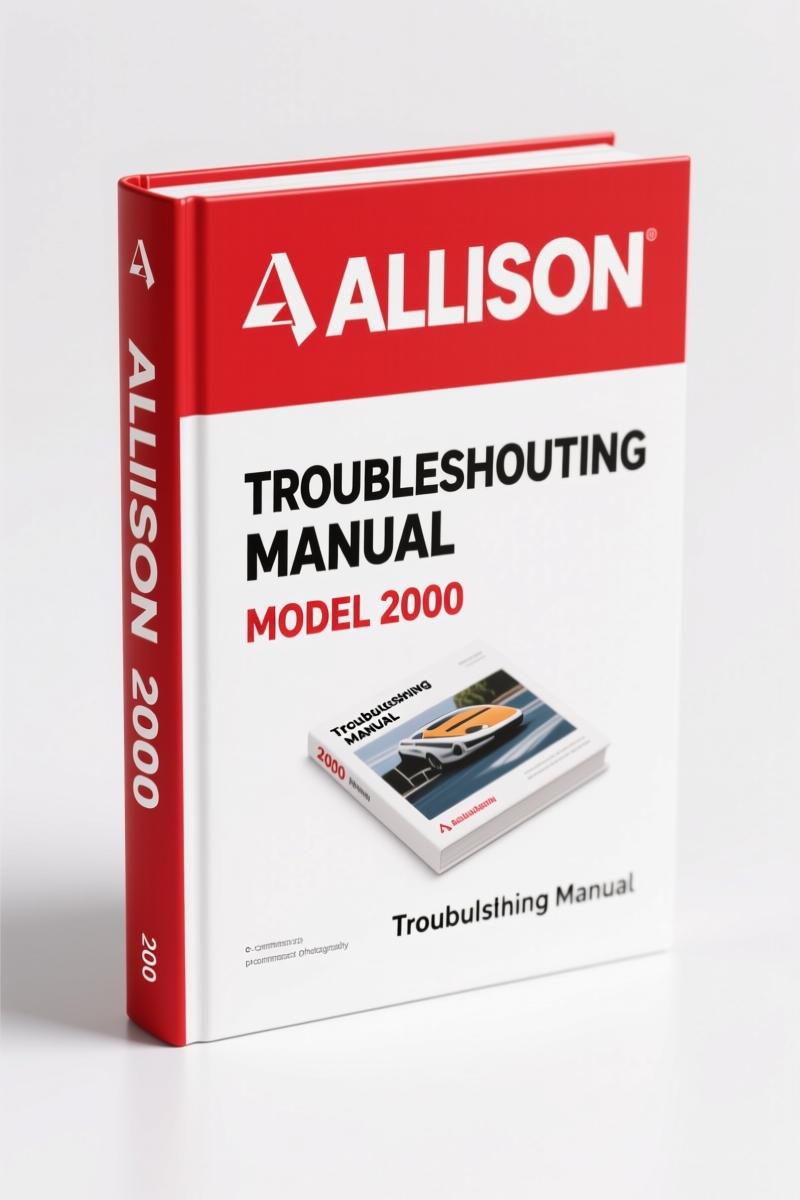 Allison 1000 2000 2008 Troubleshooting Manual cover showing transmission cutaway