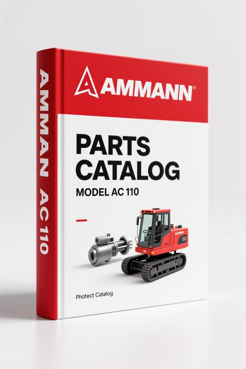 Ammann AC 110 1997 Parts Catalog cover page showing vibratory roller and manual title