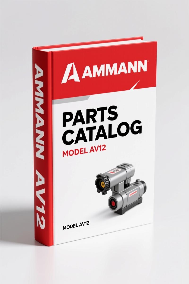 1995 Ammann AV12 AV16 AV16K AV20 Parts Catalog cover – 144 pages OEM factory spare parts list