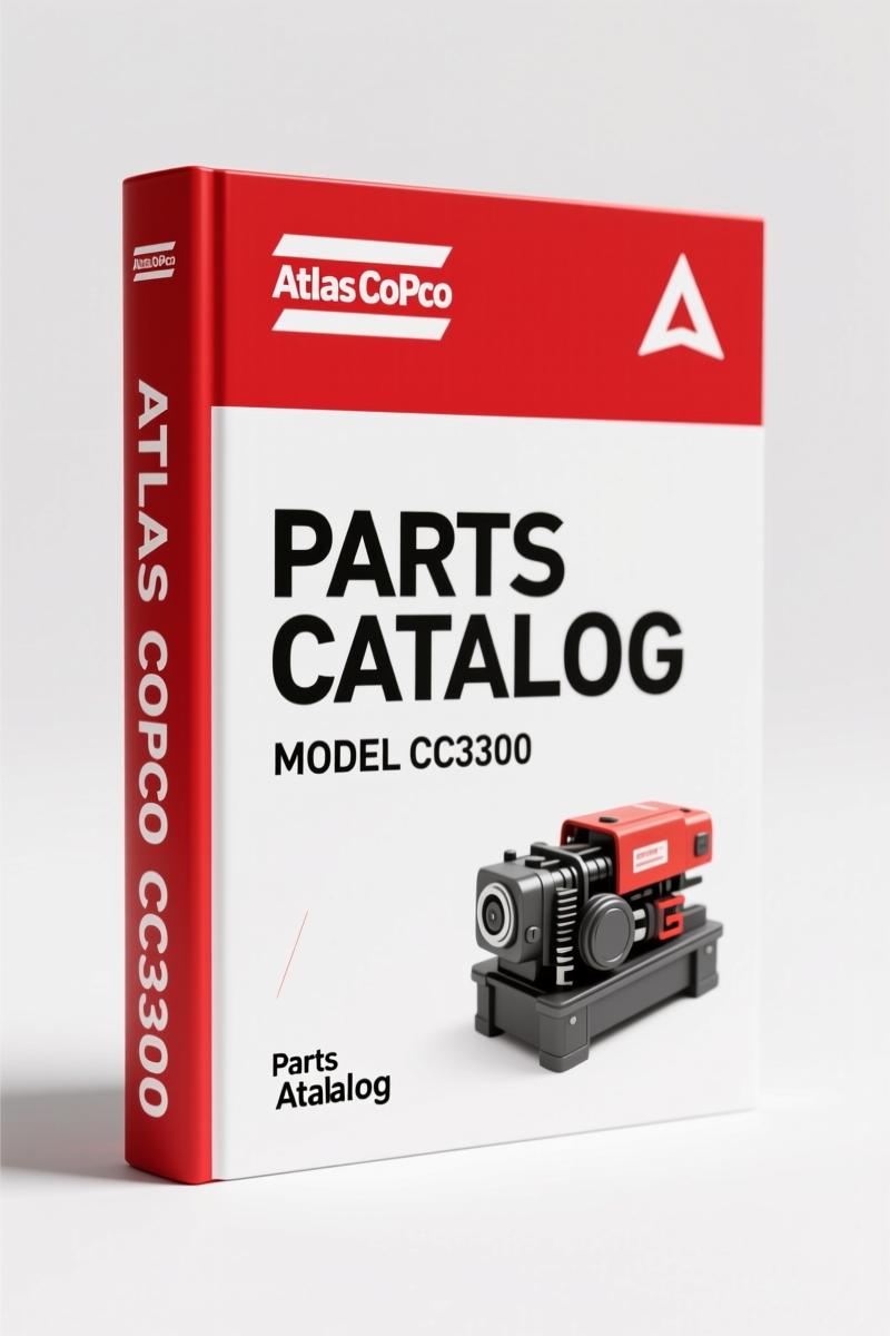 Atlas Copco CC3300 2014 Parts Catalog cover showing vibratory roller and manual title