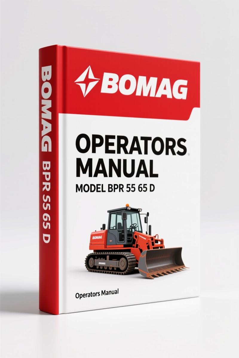 Bomag BPR 45/55 D BPR 55/65 D 2006 Operators Manual OEM Specs