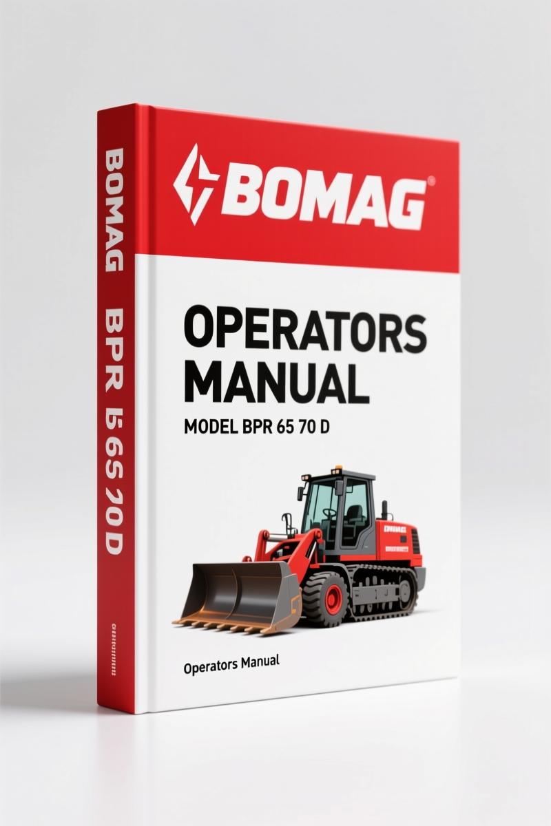 Bomag BPR 65/70 D 2007 Operators Manual – Factory Specs & Safety