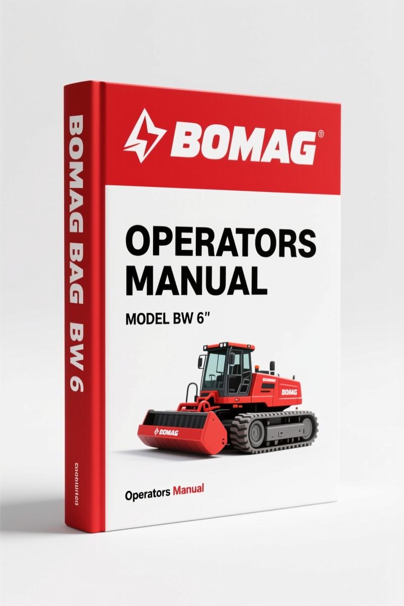 Bomag BW 6, BW 6 S 2008 Operators Manual – OEM Safety & Operation