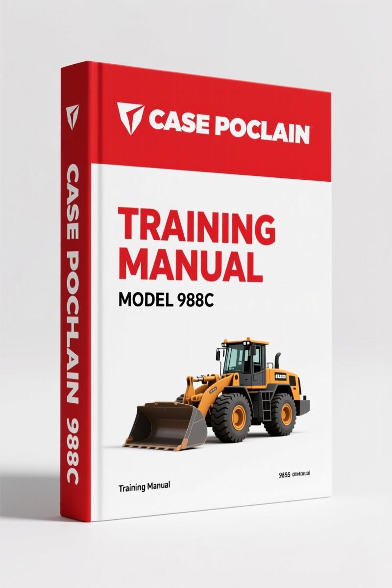 CASE Poclain 988P, 988C 1996 Training Manual – Hydraulic Excavator Systems