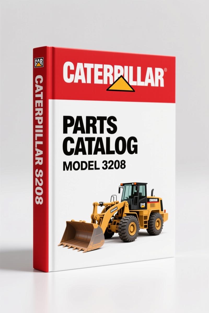 Caterpillar 3208 1980 Parts Catalog cover showing engine illustration and serial 32Y1-up