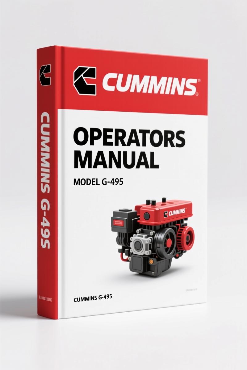Cummins G-495, G-743, G-855 Operators Manual – 73 Pages OEM Specs