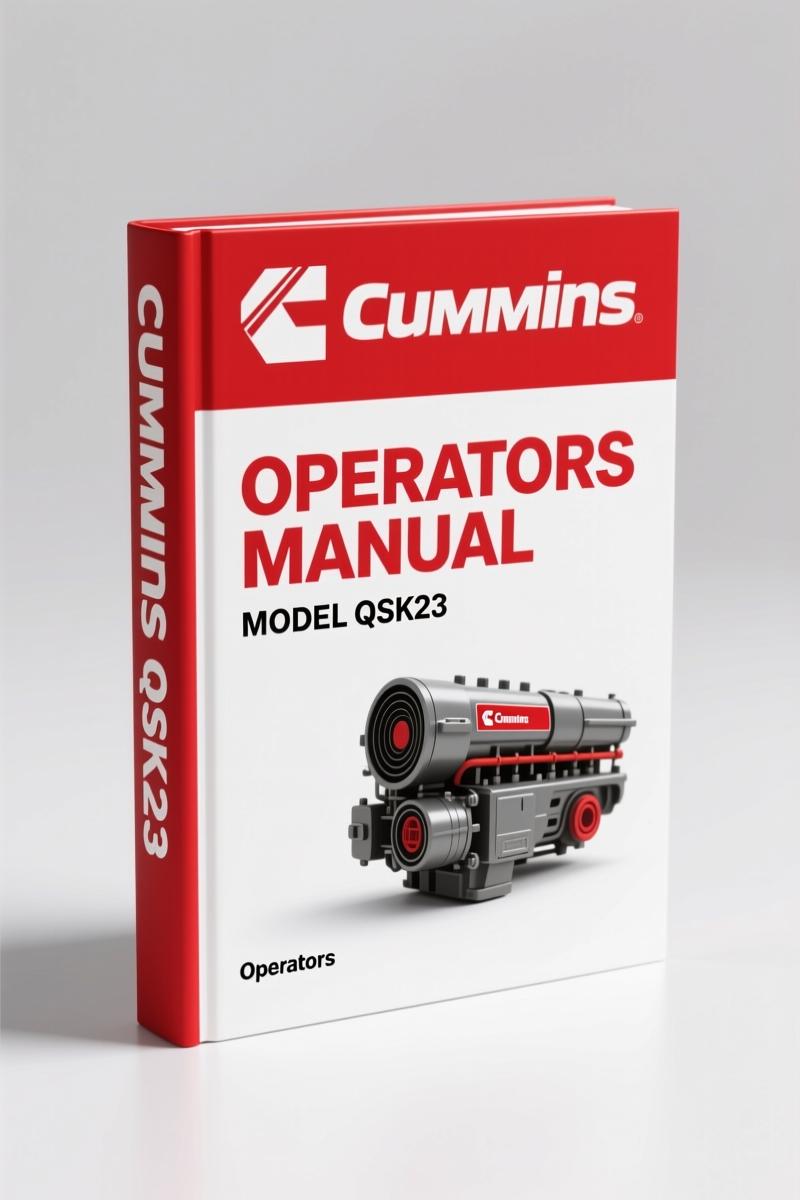 Cummins QSK23 2003 Operators Manual – Factory Specs & Maintenance