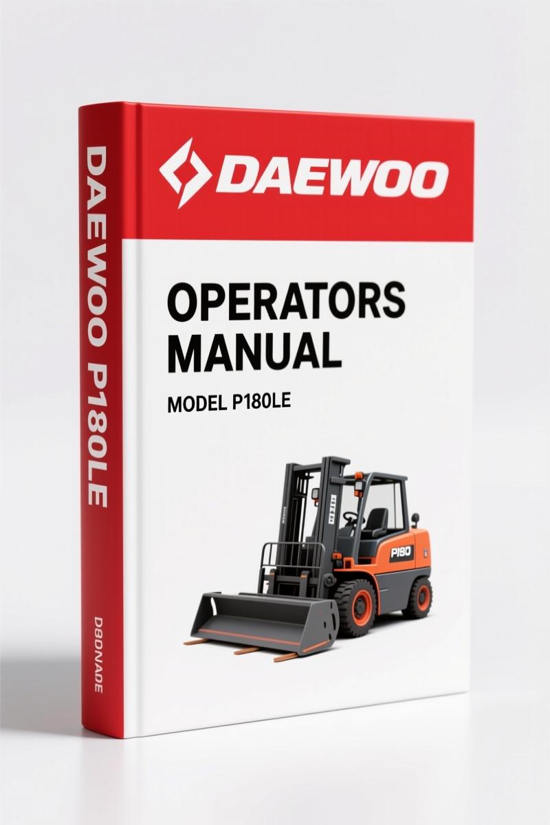 Daewoo P158LE, P180LE, P222LE Operators Manual – 162 Pages of Factory Specs
