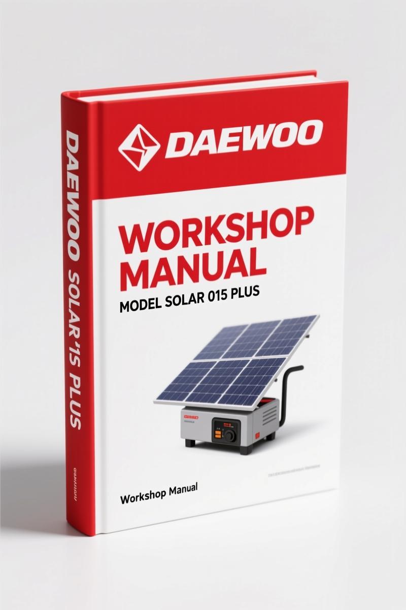 Daewoo Solar 015 PLUS, Solar 018-VT Workshop Manual – OEM Factory Specs