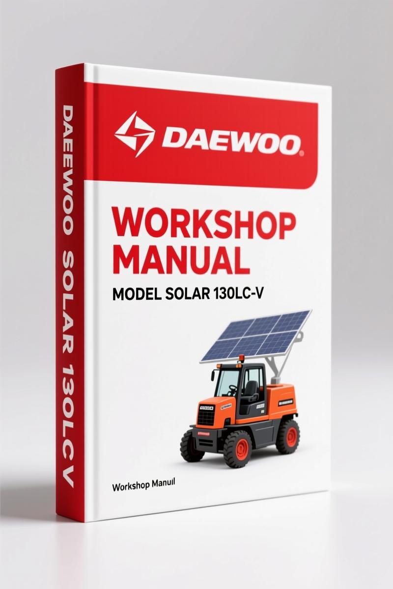 Daewoo Solar 130LC-V Workshop Manual – 558 Pages | OEM Factory Specs