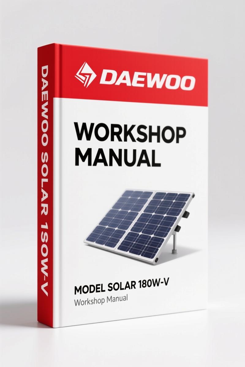 Daewoo Solar 180W-V 2003 Workshop Manual – 988 Pages OEM Factory Spec