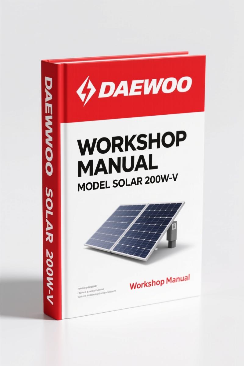Daewoo Solar 200W-V 2000 Workshop Manual – Factory OEM Specs
