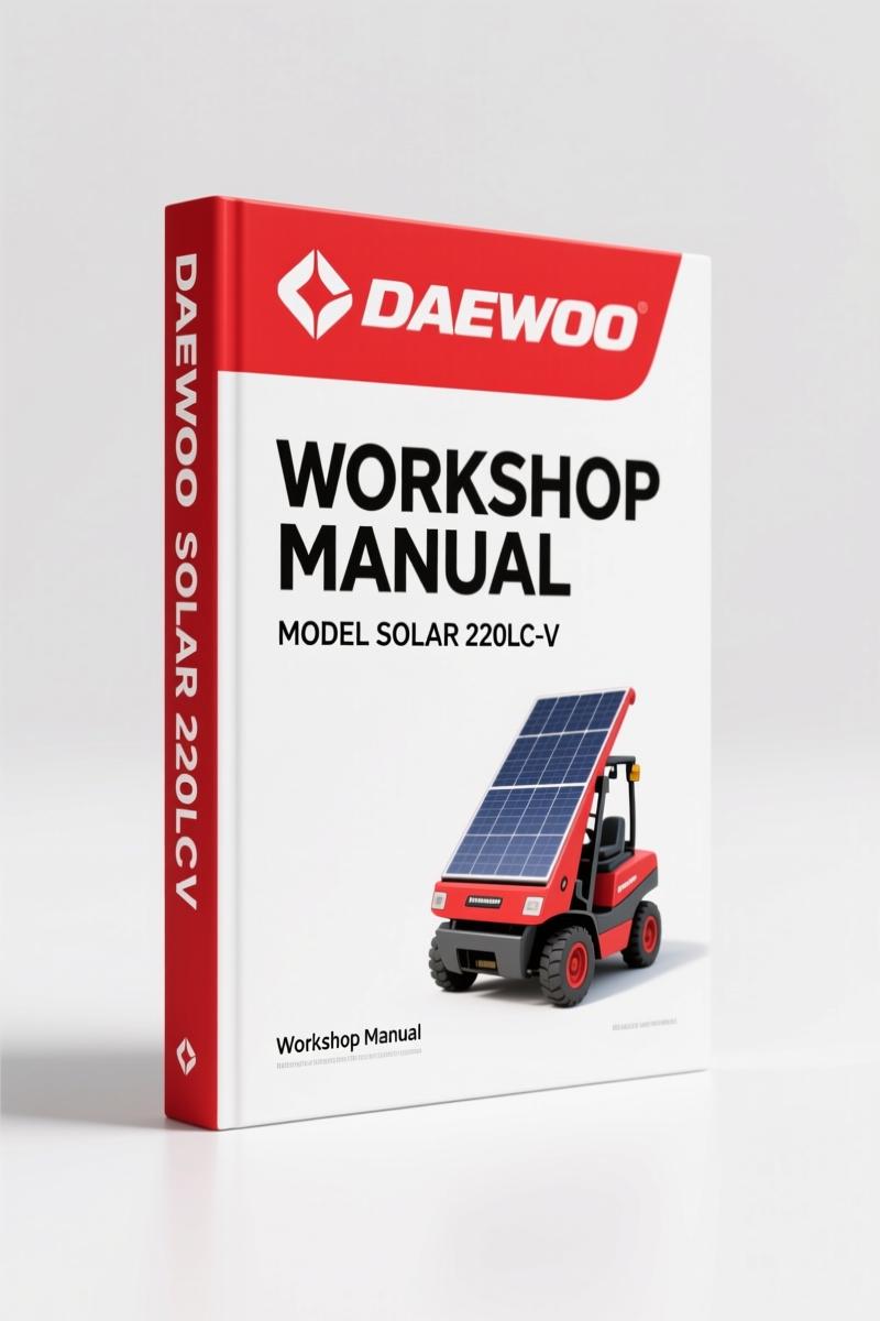 Daewoo Solar 220LC-V Workshop Manual – 600 Pages Factory Service Data