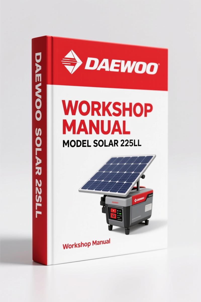 Daewoo Solar 225LL Workshop Manual – 688 Pages OEM Factory Spec