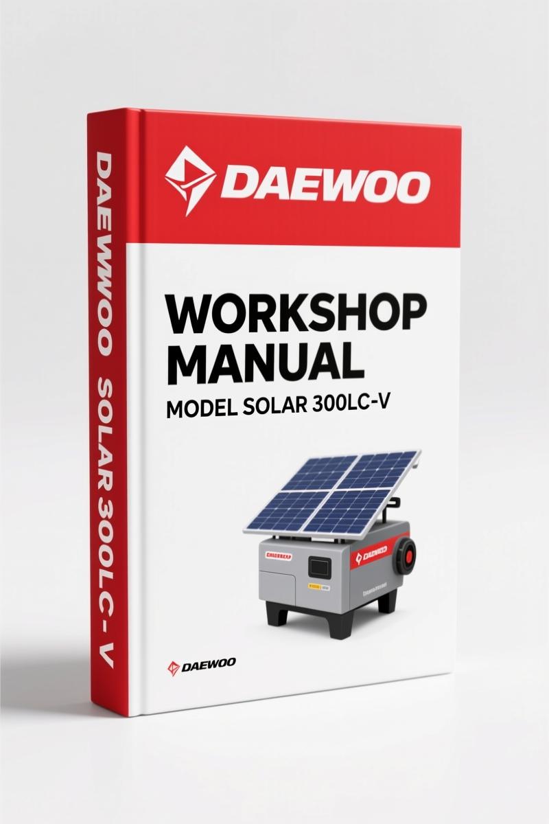 Daewoo Solar 300LC-V 2002 Workshop Manual – 658 Pages OEM Specs