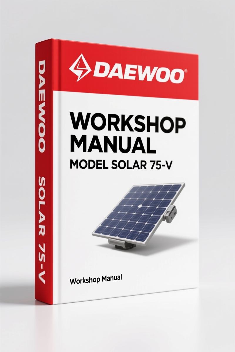 Daewoo Solar 75-V 2004 Workshop Manual – 426 Pages OEM Factory Spec