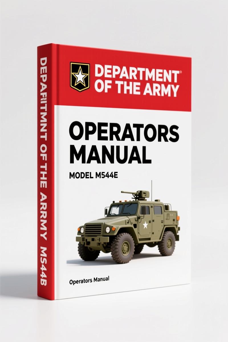 Department Of The Army M544E 1993 Operators Manual – Factory Specs for 10,000 lb Forklift