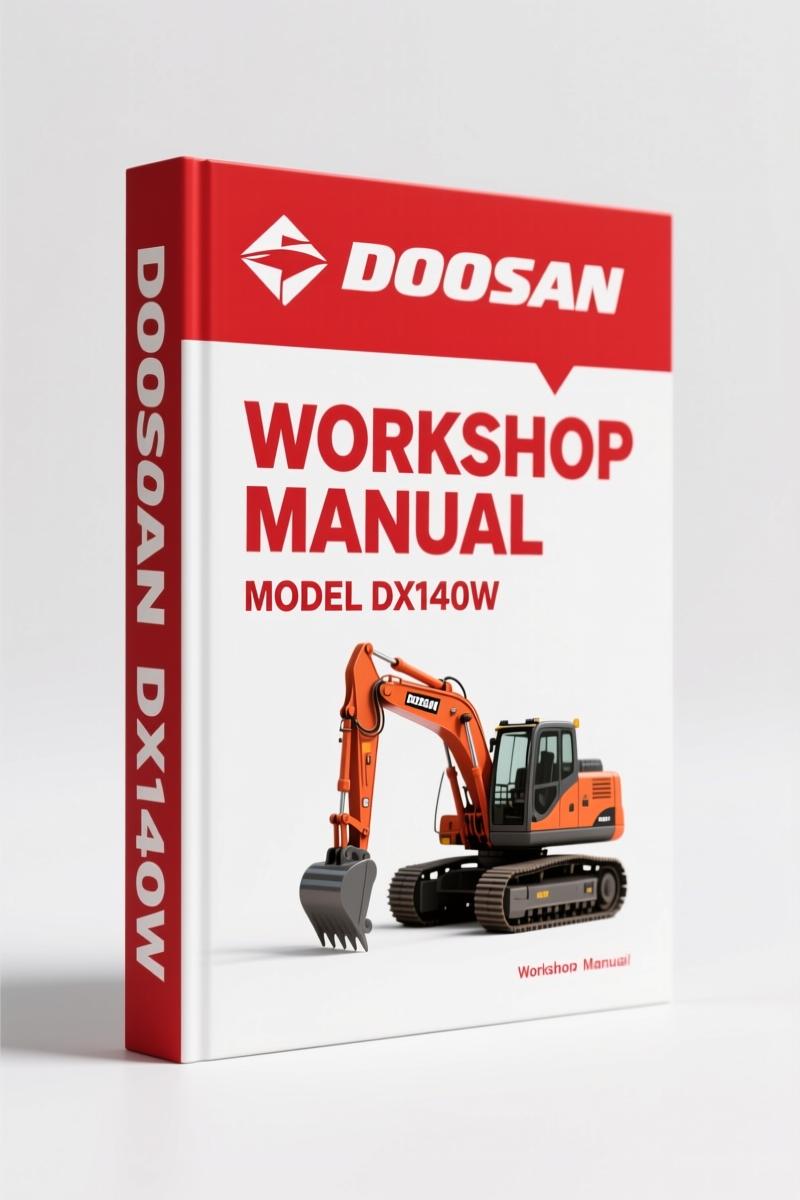 Doosan DX140W, DX160W 2006 Workshop Manual cover - factory OEM documentation for wheel excavators