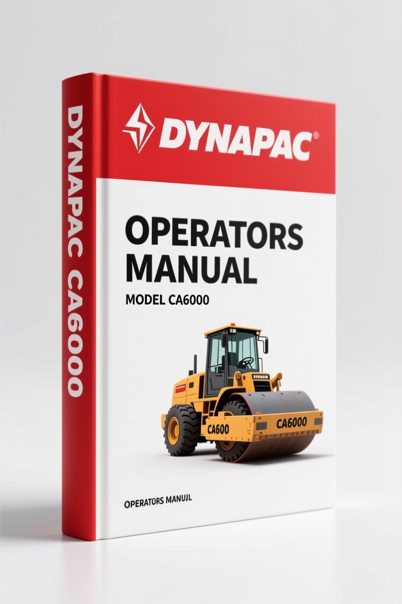 Dynapac CA3500DCO, CA3600DCO, CA5000DCO, CA6000DCO, CA6000 Operators Manual