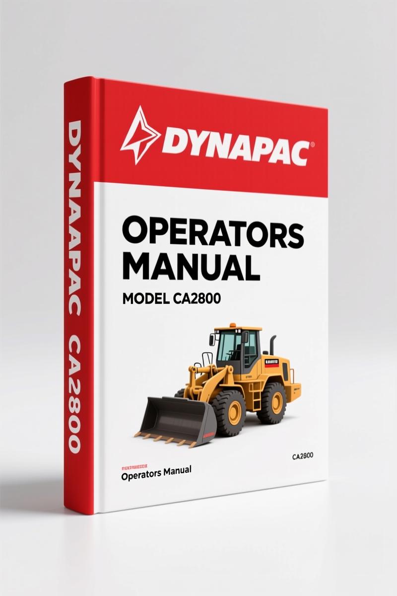 Dynapac CA6000, CA2500, CA2800, CA3500, CA4000 Operators Manual – 168 Pages