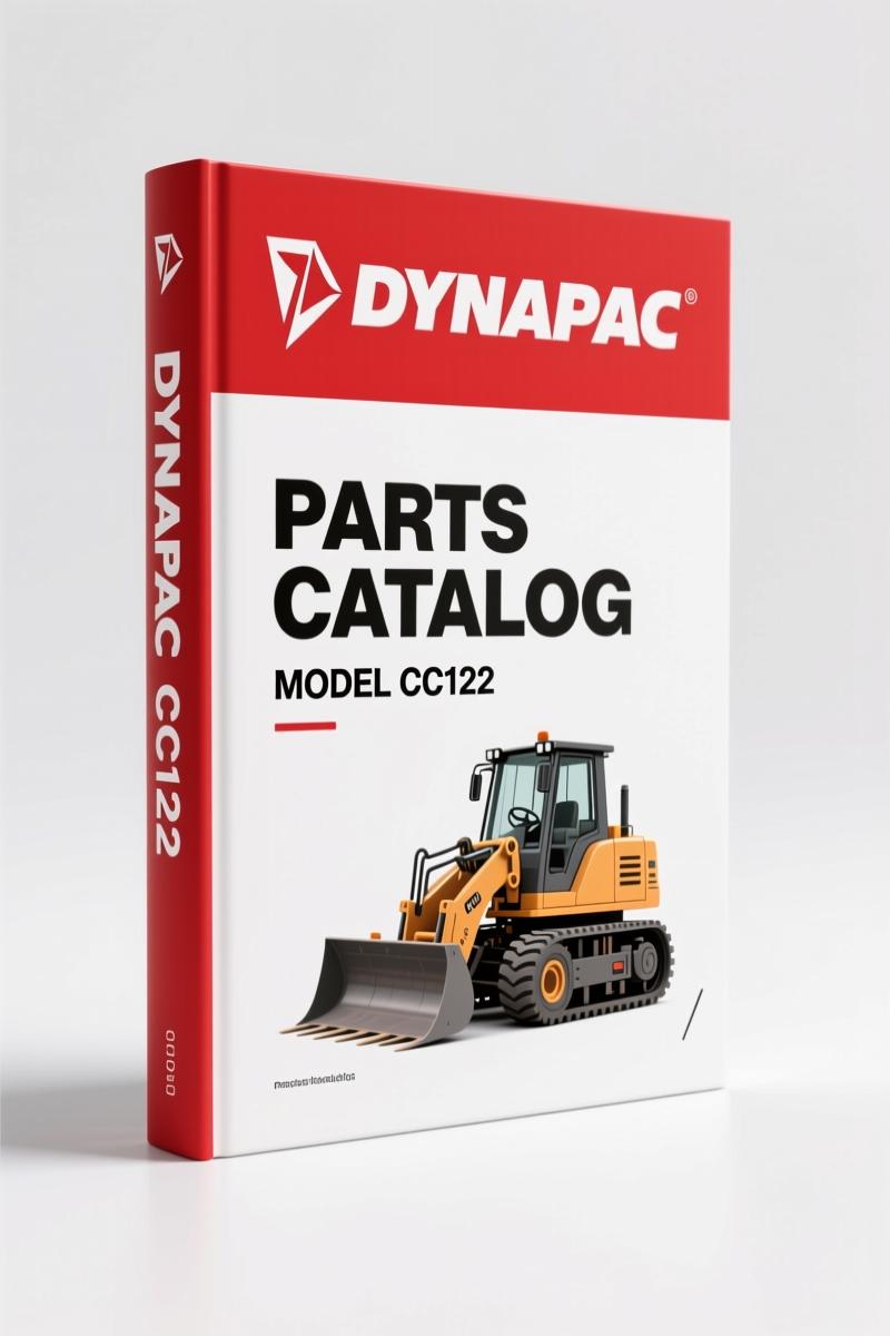 Dynapac CC122 Parts Catalog cover page, document type parts catalog