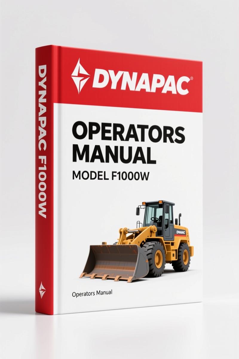 Dynapac F1000W 2015 Operators Manual – 268 Pages of OEM Specs