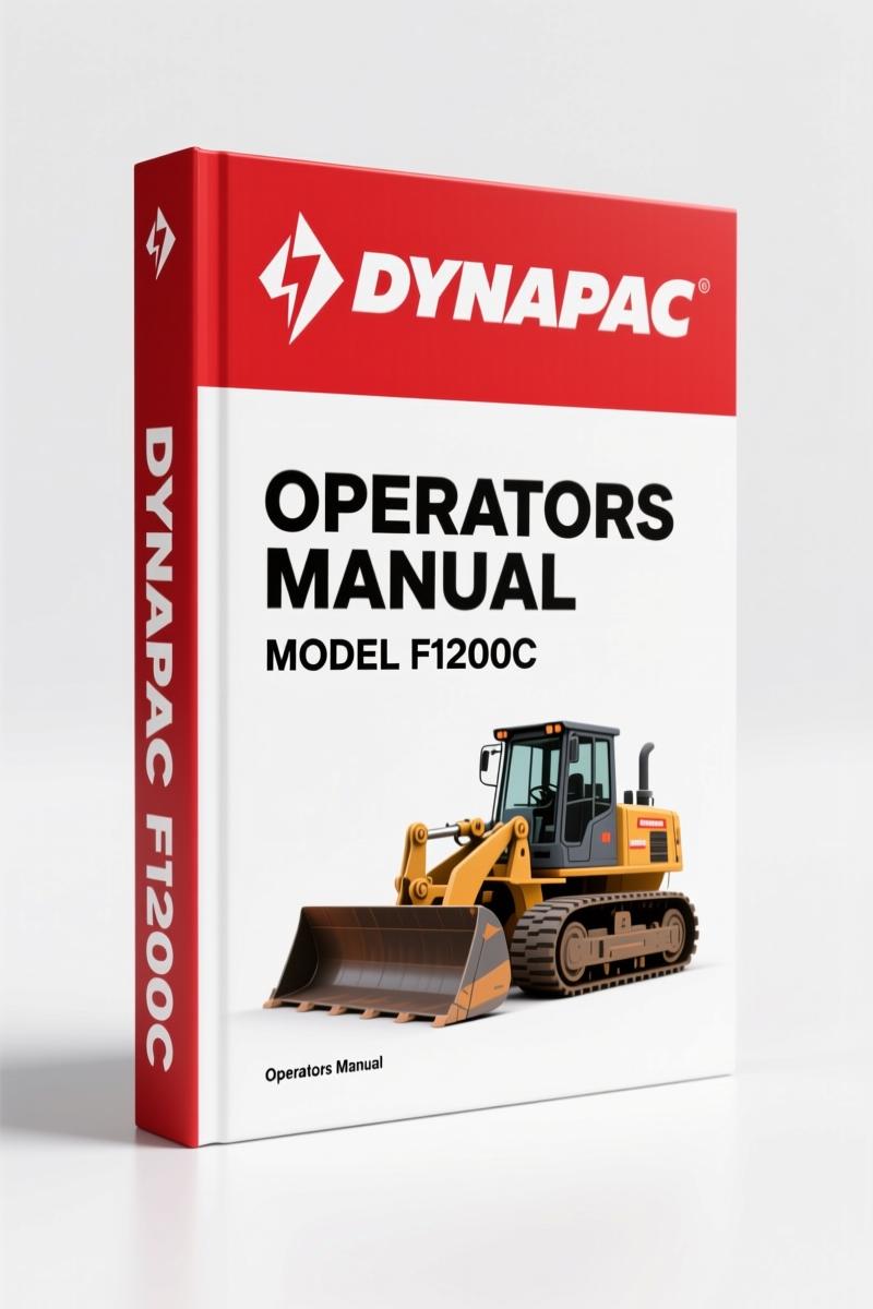 Dynapac F1200C, F1200CS Operators Manual – OEM Specs & Safety