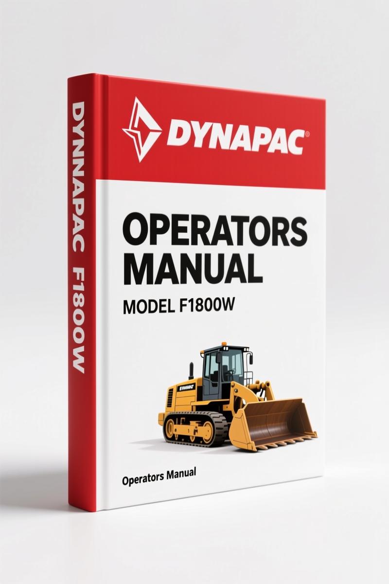 Dynapac F1800W Operators Manual – 322 Pages of OEM Specs