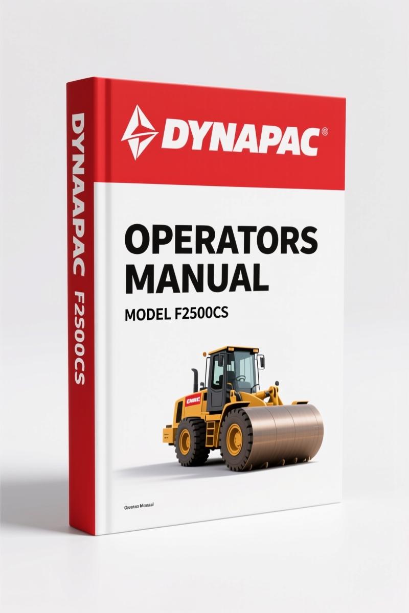 Dynapac F2500C, F2500CS Operators Manual – OEM Safety & Specs