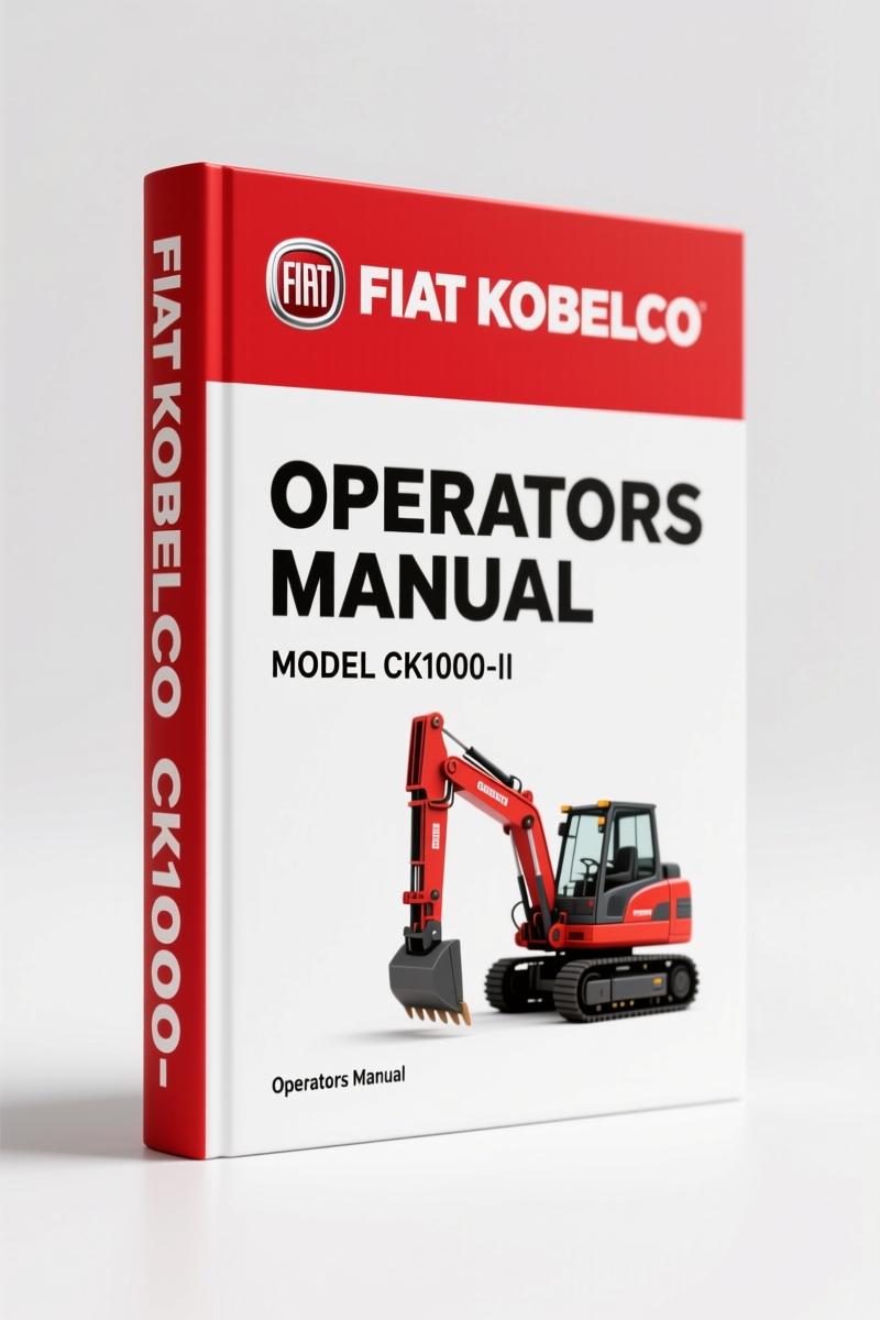 FIAT Kobelco CK1000-II Operators Manual – Factory Specs for Pre-Op & Maintenance