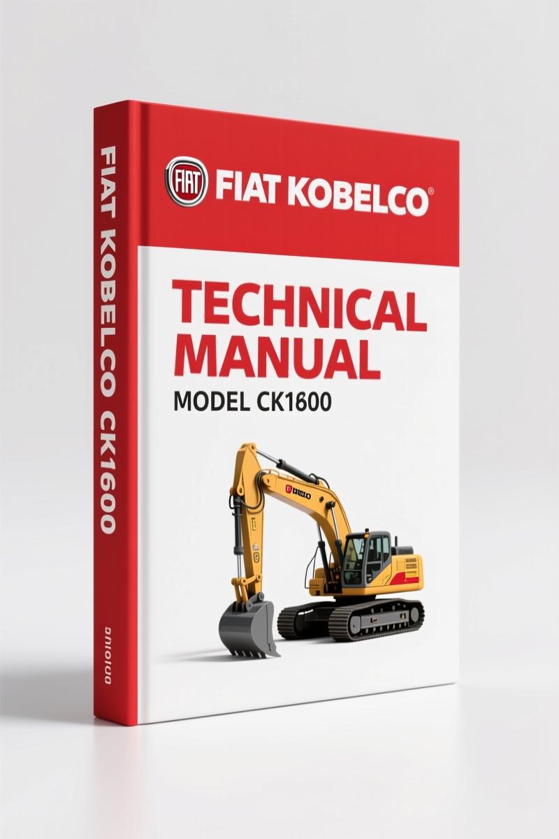 FIAT Kobelco CK1600 Technical Manual cover page showing crawler crane specifications
