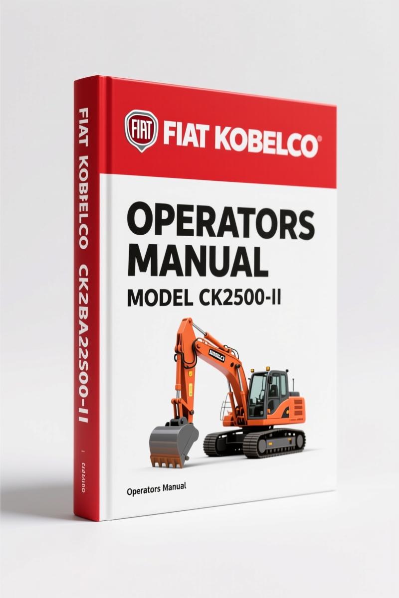 FIAT Kobelco CK2500-II Operators Manual – 461 Pages of Factory Specs