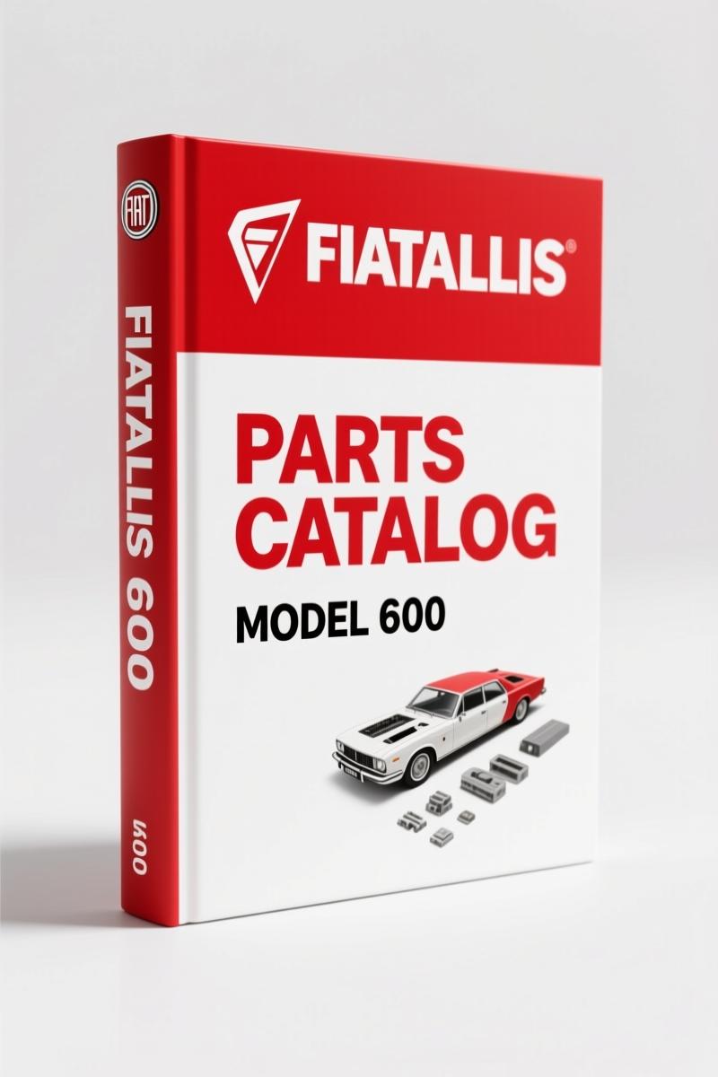Fiatallis 600 Parts Catalog cover with Italian and English titles