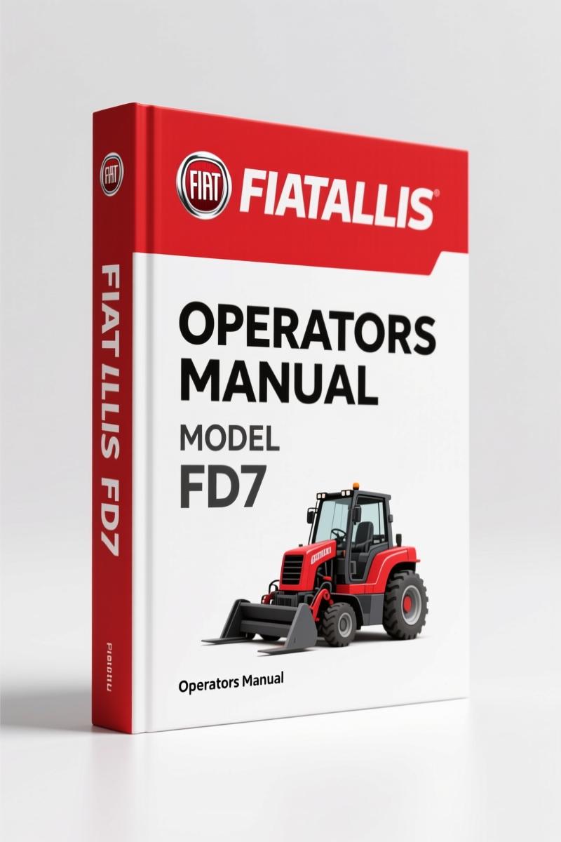 Fiatallis FD7 Operators Manual – Factory Specs, 76 Pages