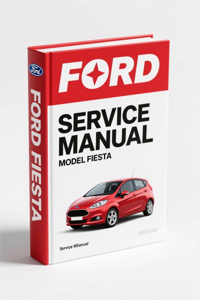 Ford Fiesta 2008-2014 Service Manual cover showing Ford logo and Fiesta