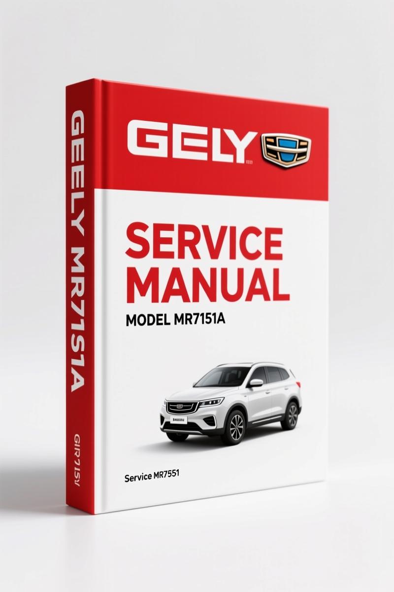Geely MR7131A, MR7151A, MR7161A Service Manual – Factory OEM Repair Data