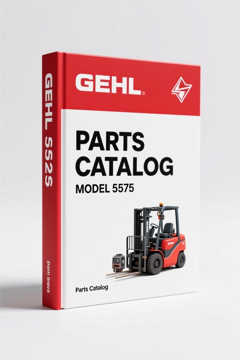 GEHL 5950 Parts Catalog cover page showing model numbers 5450, 5510, 5575, 5750, 5950
