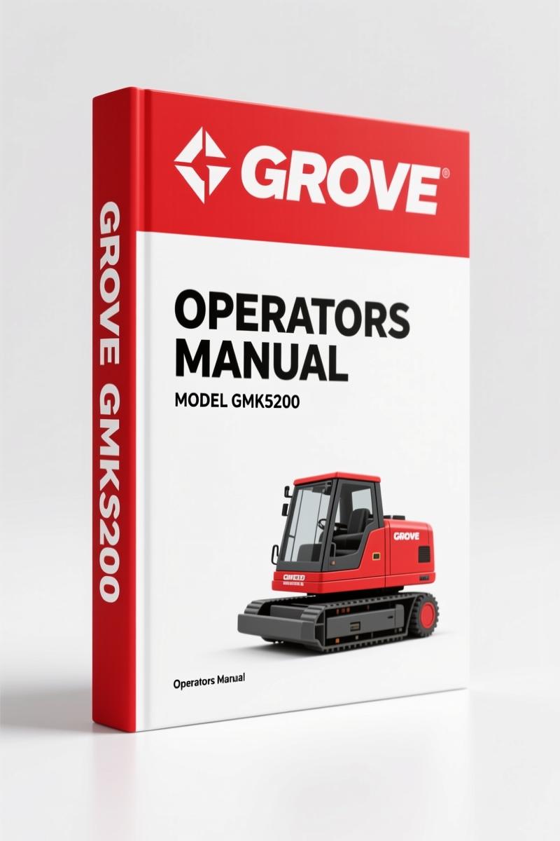 Grove GMK5200 2001 Operators Manual – Factory Specs for Carrier