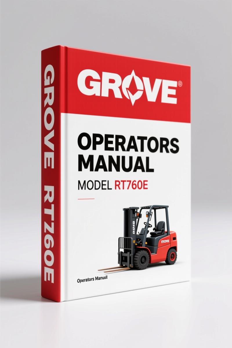 Grove RT760E 2009 Operators Manual – Factory Specs for Crane Operation