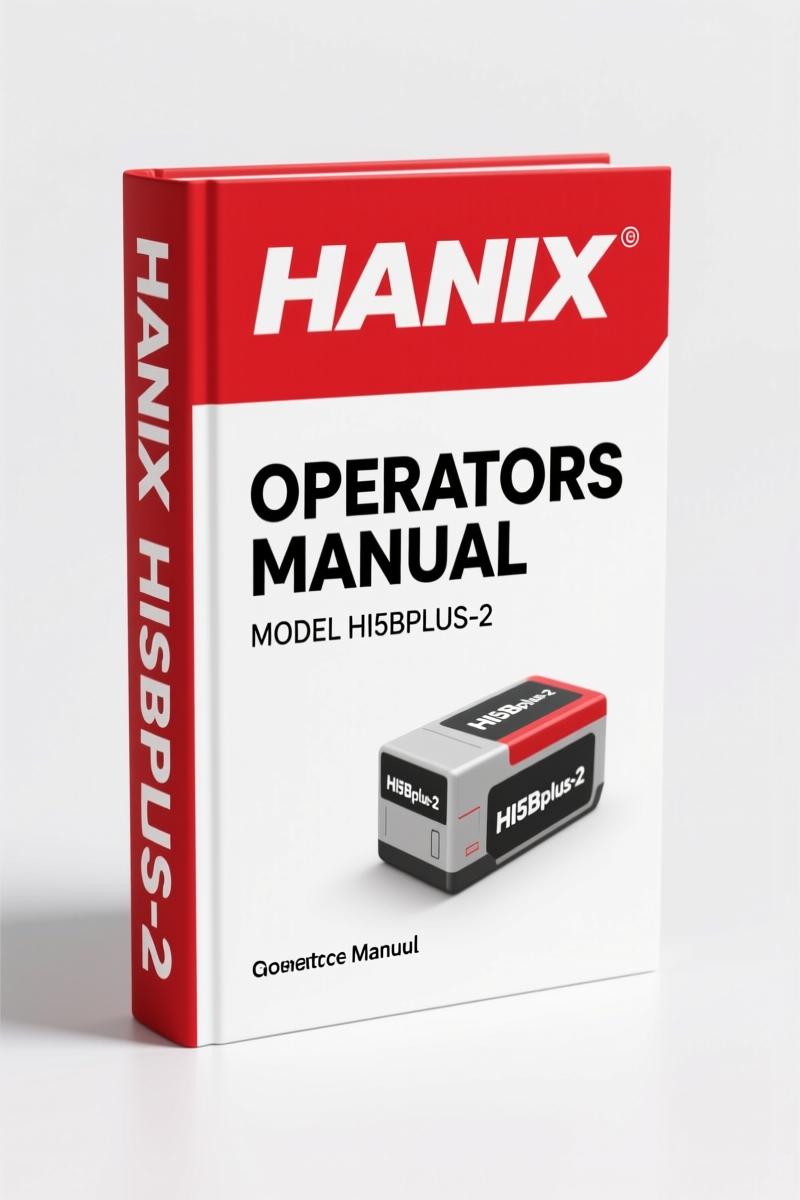 Hanix HI5Bplus-2 Operators Manual – 92 Pages of Factory Safety & Maintenance
