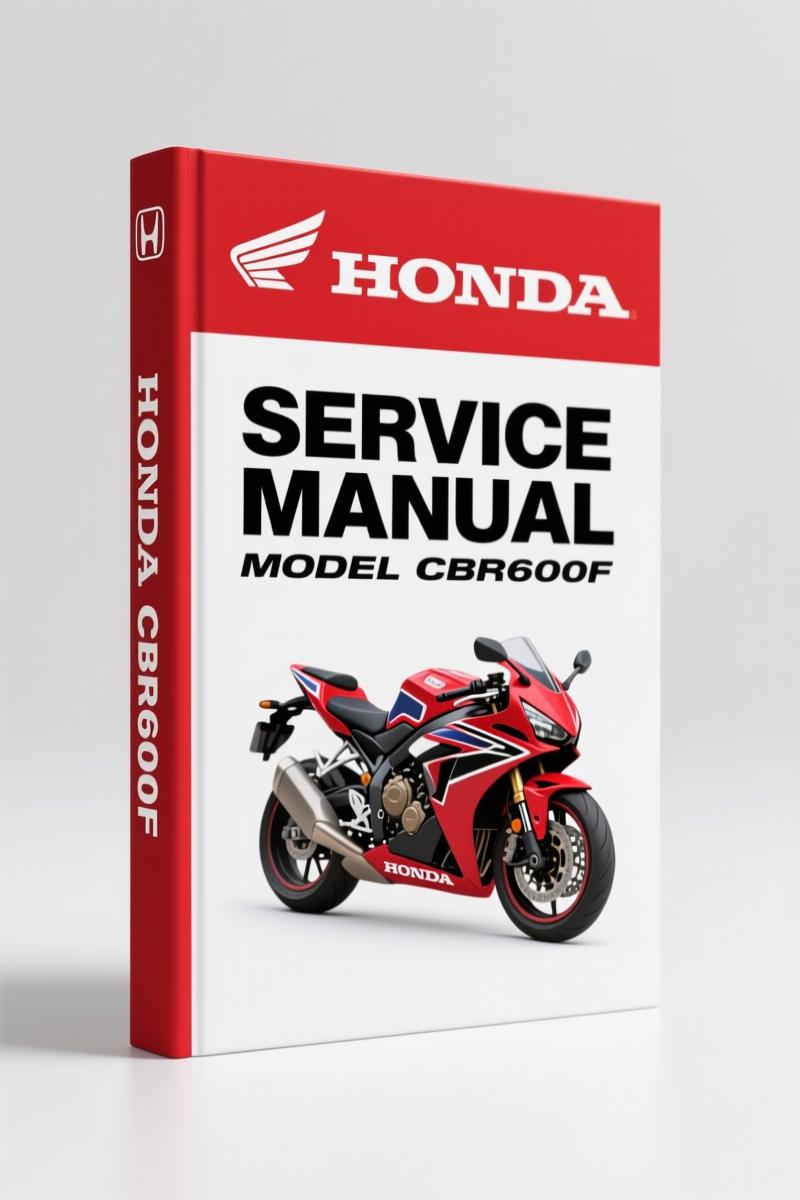 1990 Honda CBR600F Service Manual cover showing bike and factory documentation